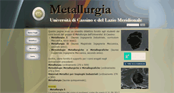 Desktop Screenshot of metallurgia.unicas.it